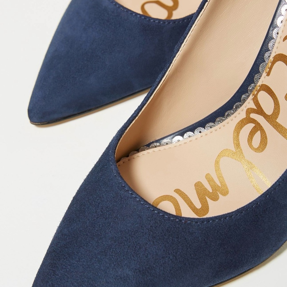 Sam Edelman Margie Pumps Baltic Navy Suede 7.5 - Picture 3 of 10